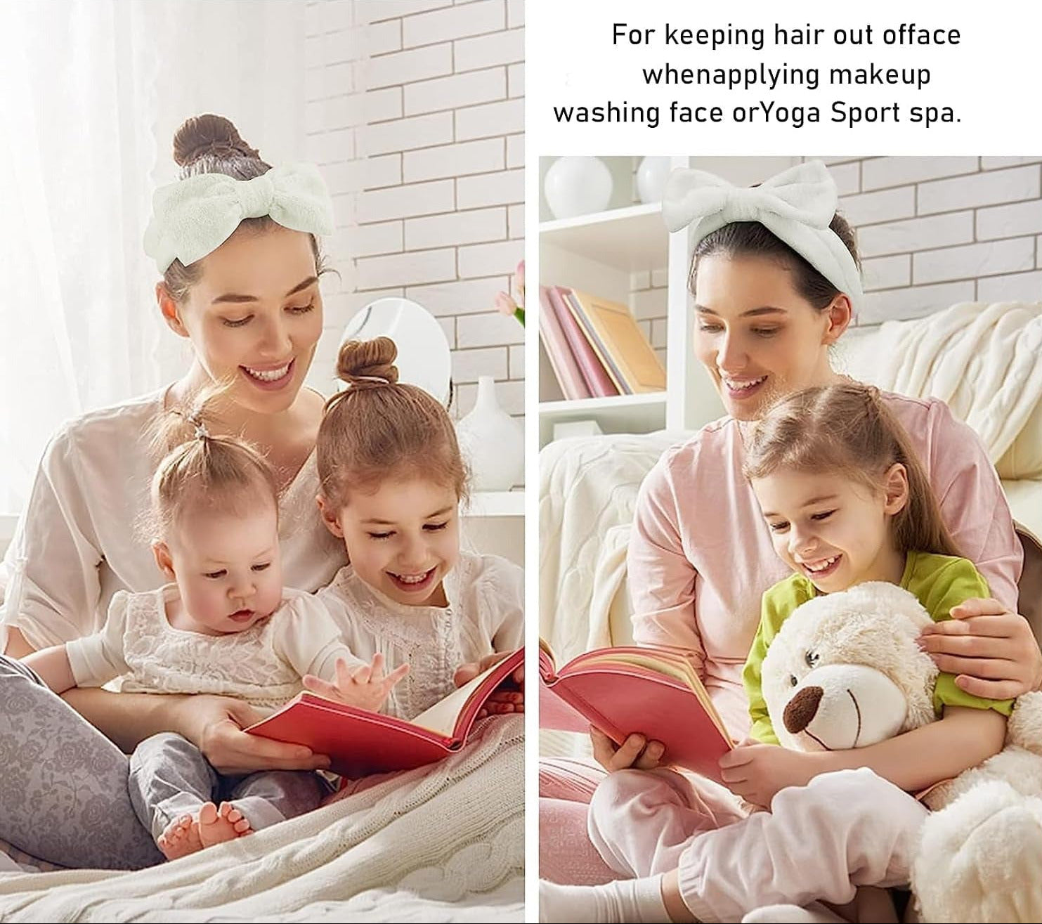 3 Stücke Haarband Kosmetik Spa Headband Skincare Mikrofaser Abschmink Haarband Manschette Wasserdichte Gesichtswasch Skincare Tools Für Frauen Mädchen (Milchig Weiß)