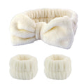 3 Stücke Haarband Kosmetik Spa Headband Skincare Mikrofaser Abschmink Haarband Manschette Wasserdichte Gesichtswasch Skincare Tools Für Frauen Mädchen (Milchig Weiß)